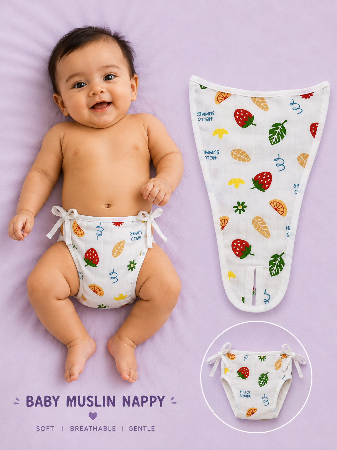 Pure muslin Nappy