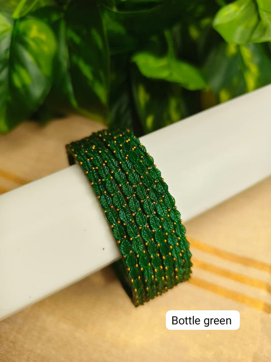 Leaf Glass Bangles