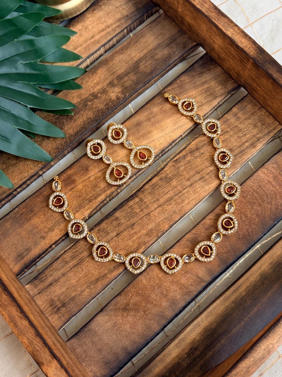 Red Stone Necklace NNB233