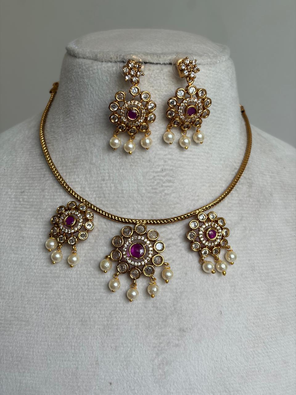 Radha Pink Necklace NNB196