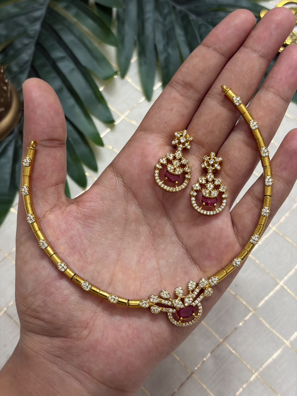Diamond Attigai Necklace NNB377