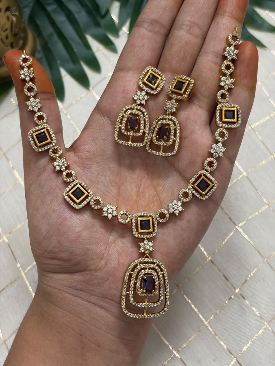 Purple Drop Necklace NNB406