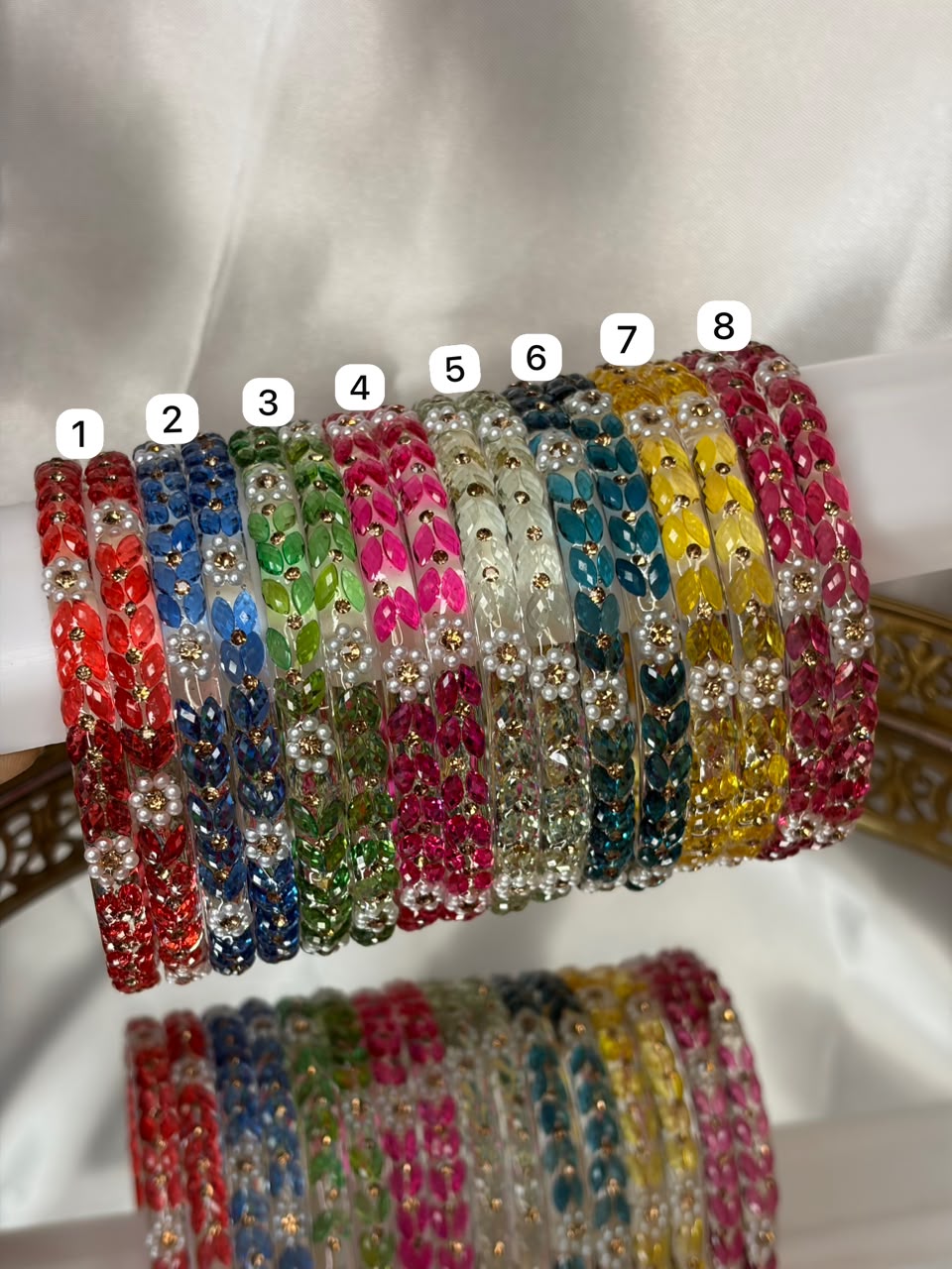Floral Leaf Kada Bangles