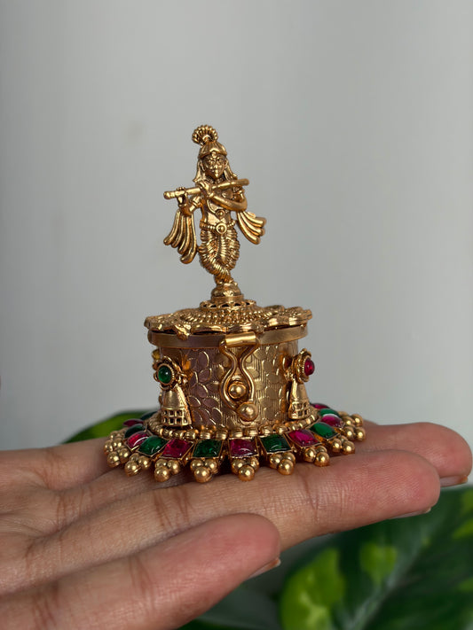 Lord Krishna Kumkum Box KB08