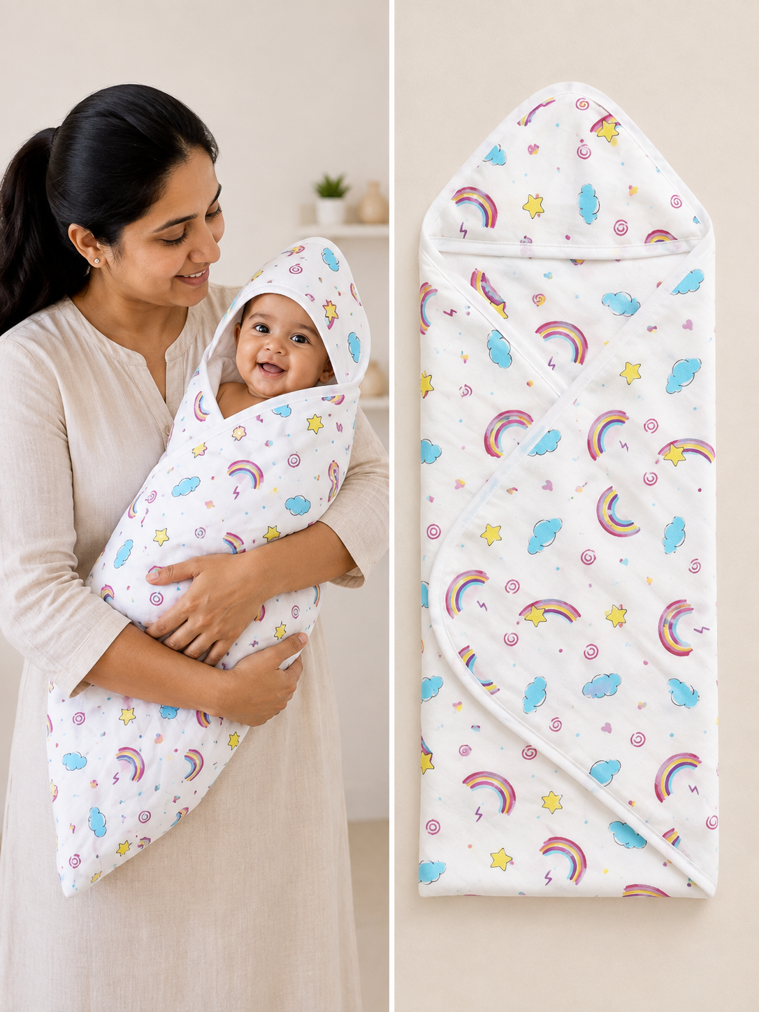 Hooded Towel Pure Muslin