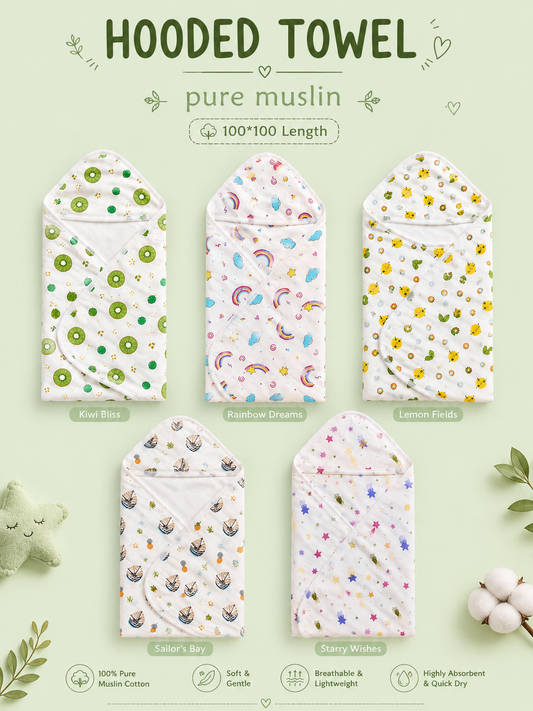 Hooded Towel Pure Muslin