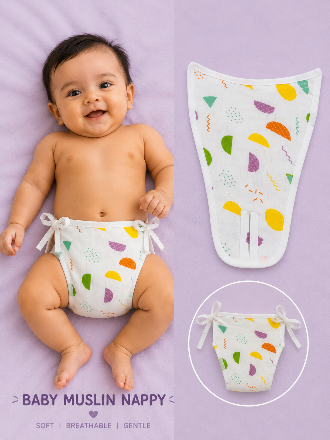 Pure muslin Nappy