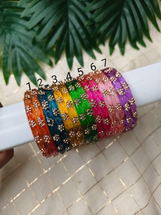 Leaf Kada Glass Bangles