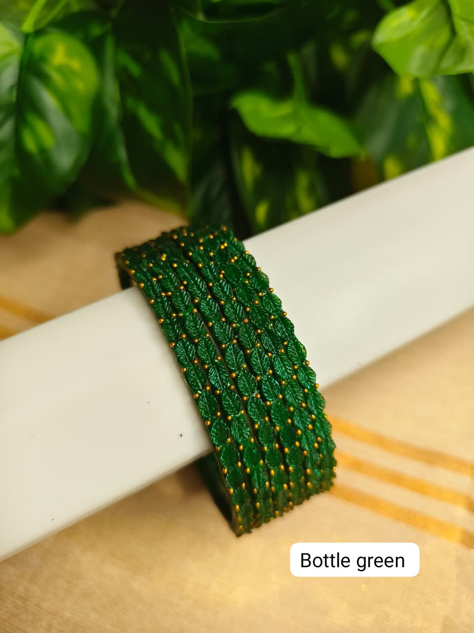 Leaf Glass Bangles