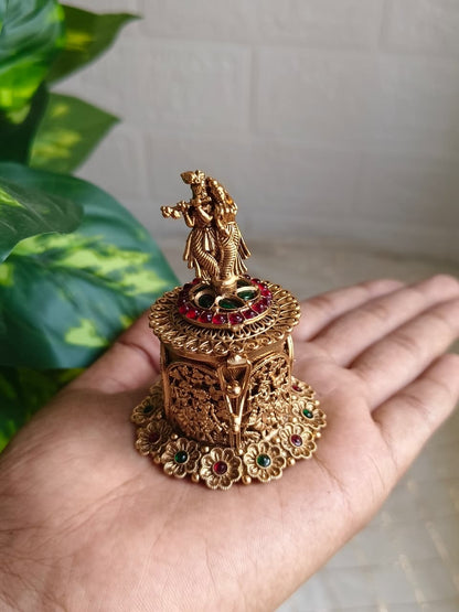 Radha Krishnan Kumkum Box KBNB01
