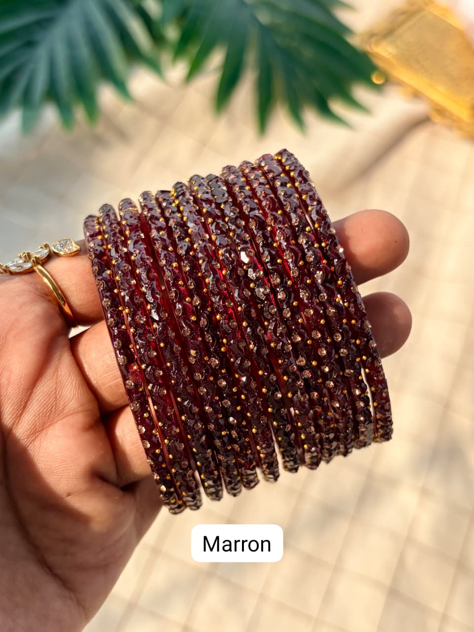 Half Moon Glass Bangles