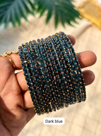 Half Moon Glass Bangles