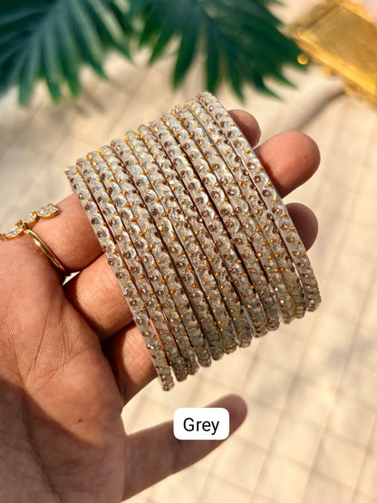 Half Moon Glass Bangles