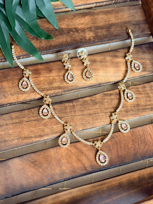 Peach Drop Necklace NNB160