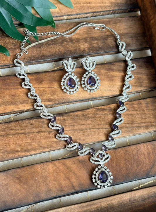 Purple Dimond Necklace NNB153