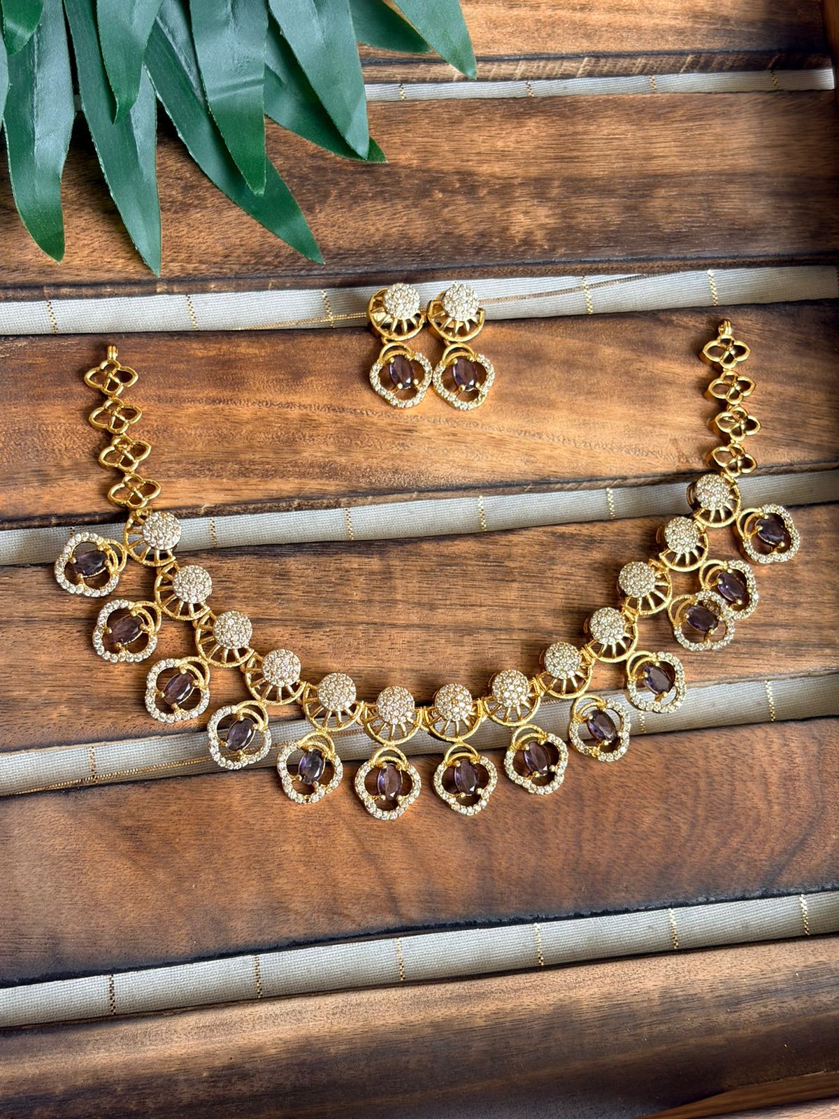 Purple Gem Necklace NNB185