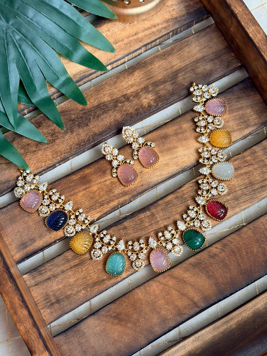 Multi colour Designer Necklace NNB164