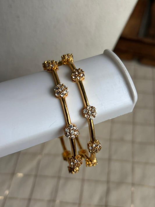 Diamond Peral Metal Bangle MBNB113