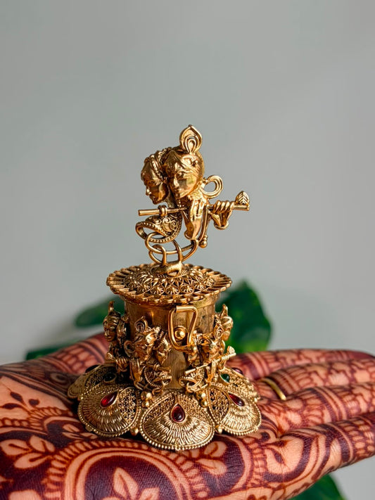 Krishna Kumkum Box KB04