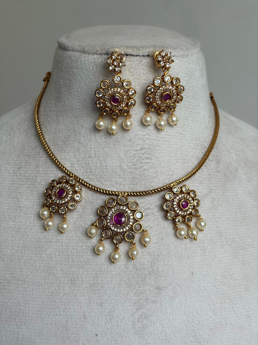 Radha Pink Necklace NNB196