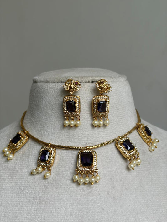 Navy Necklace NNB235