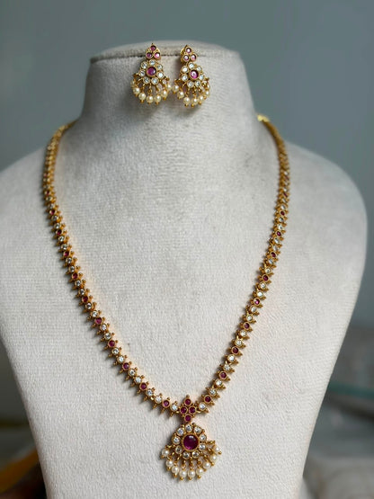 Nira White Stone Necklace NNB199