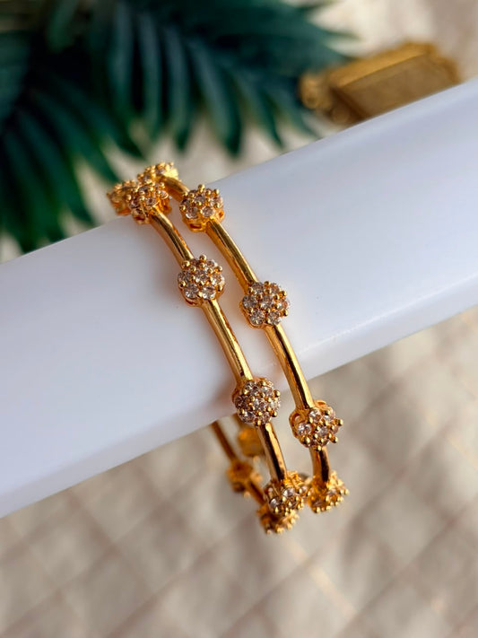 Diamond Peral Metal Bangle MBNB113