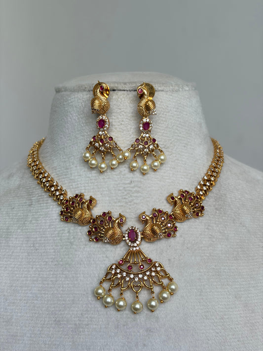 Antique Peacock Necklace NNB181