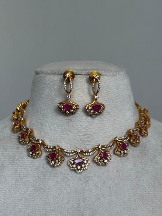 Emerald Pink Necklace NNB175