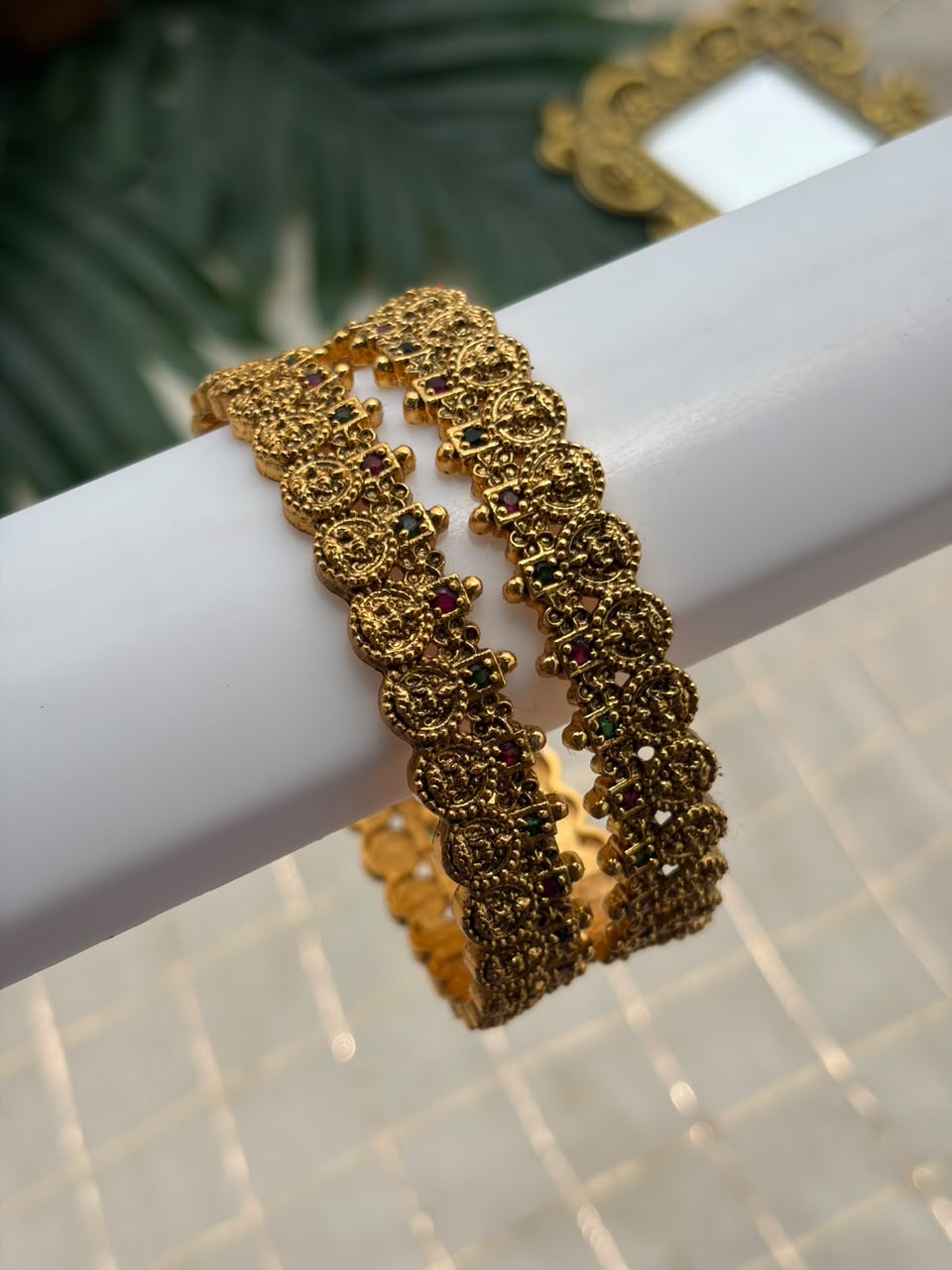Lakshmi Coin Metal Bangle MBNB144