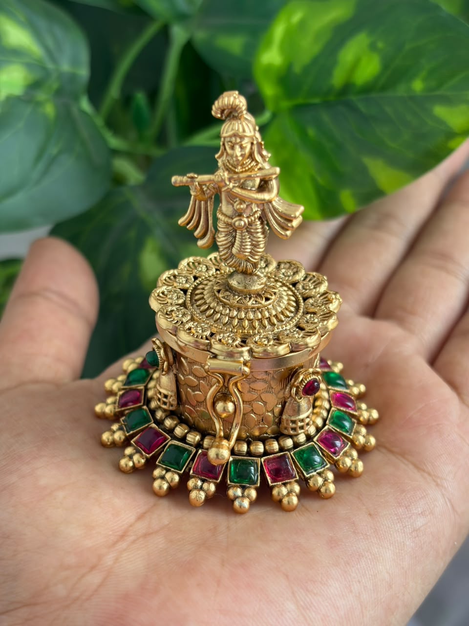 Lord Krishna Kumkum Box KB08