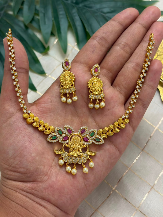 Lakshmi Gold Plated Necklace NNB333