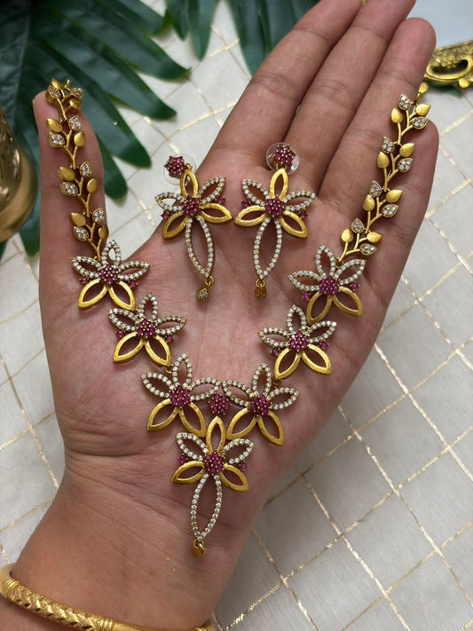 Red Spark Star Necklace NNB159