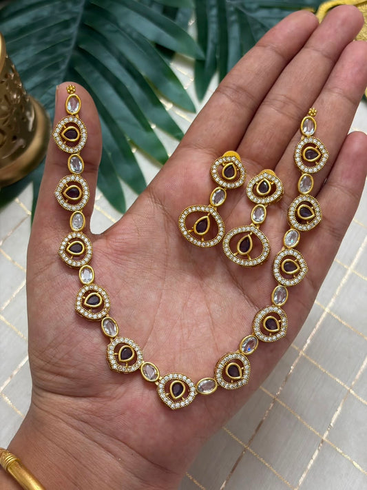 White Gem Necklace NNB169