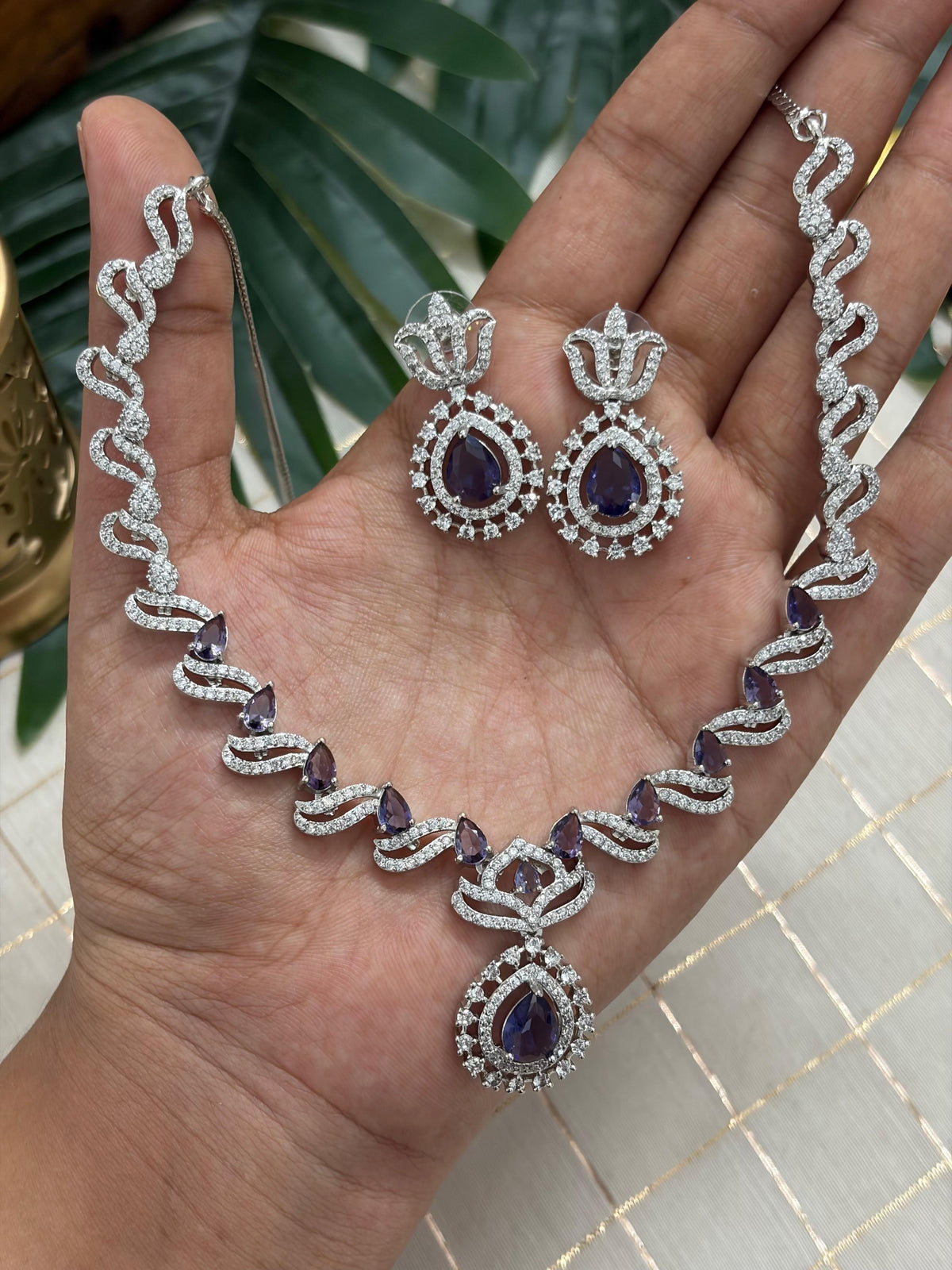 Purple Dimond Necklace NNB153