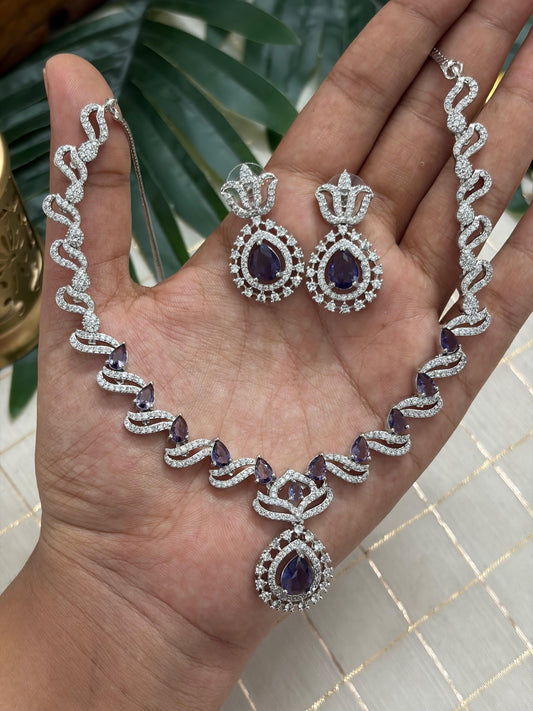 Purple Dimond Necklace NNB153