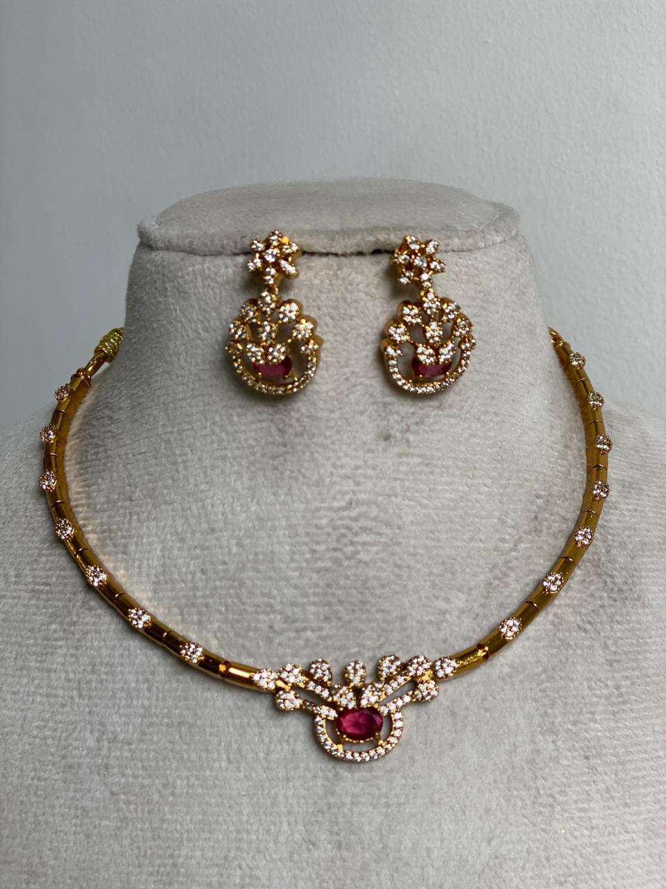 Diamond Attigai Necklace NNB377