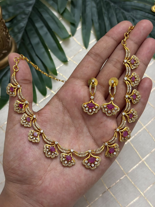 Emerald Pink Necklace NNB175