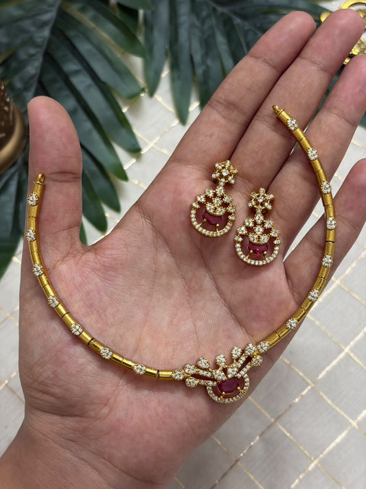 Diamond Attigai Necklace NNB377
