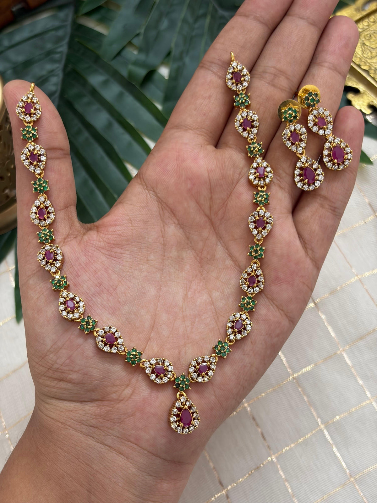 Ruby Stone Neckalace NNB396