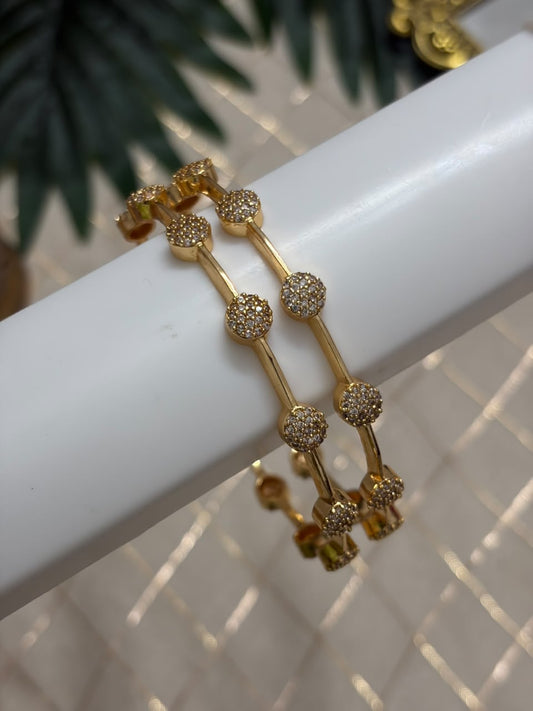 Floral Stone Metal Bangles MBNB197