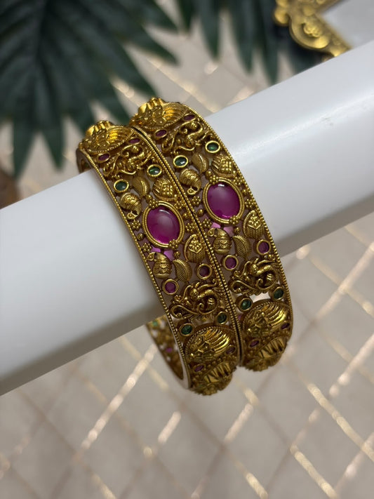 Peacock Ruby Metal Bangles MBNB199