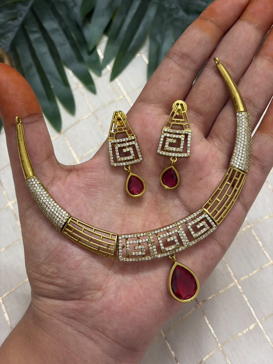 Spiral Pink Necklace NNB441