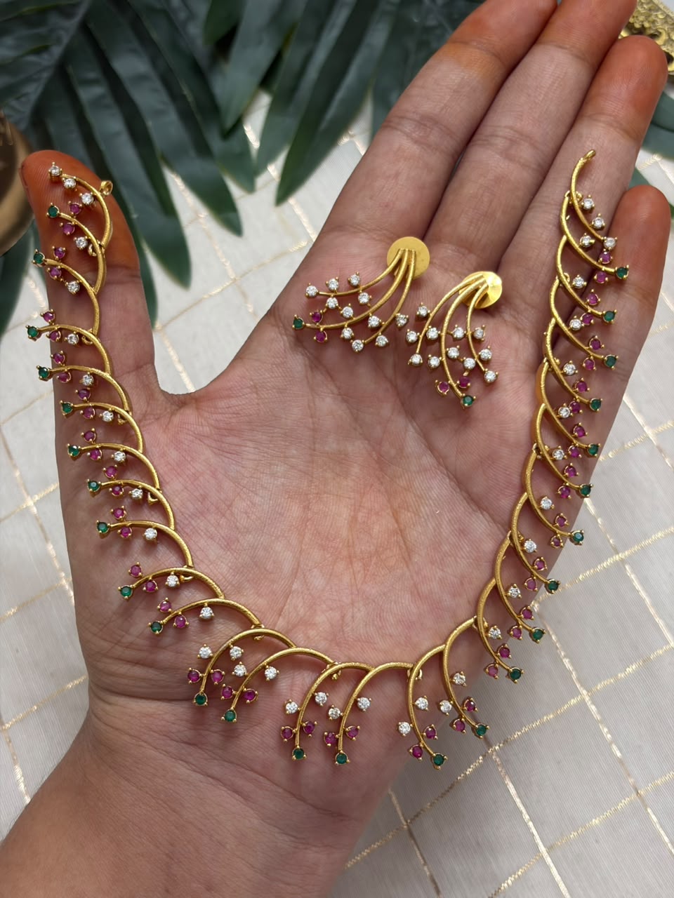 Stone Drop Necklace NNB443