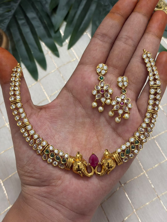 Elephant Stone Necklace NNB446