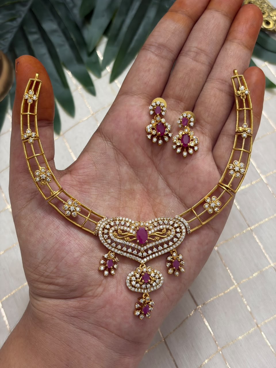 Pink Heart Necklace NNB448
