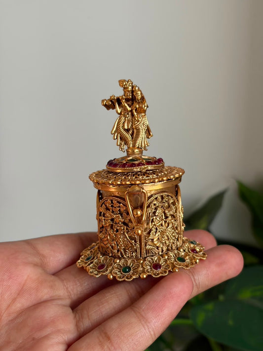 Radha Krishna Kumkum Box KB03