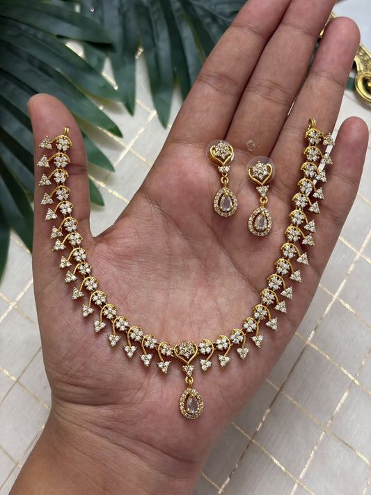 Flower Drop Necklace NNB336