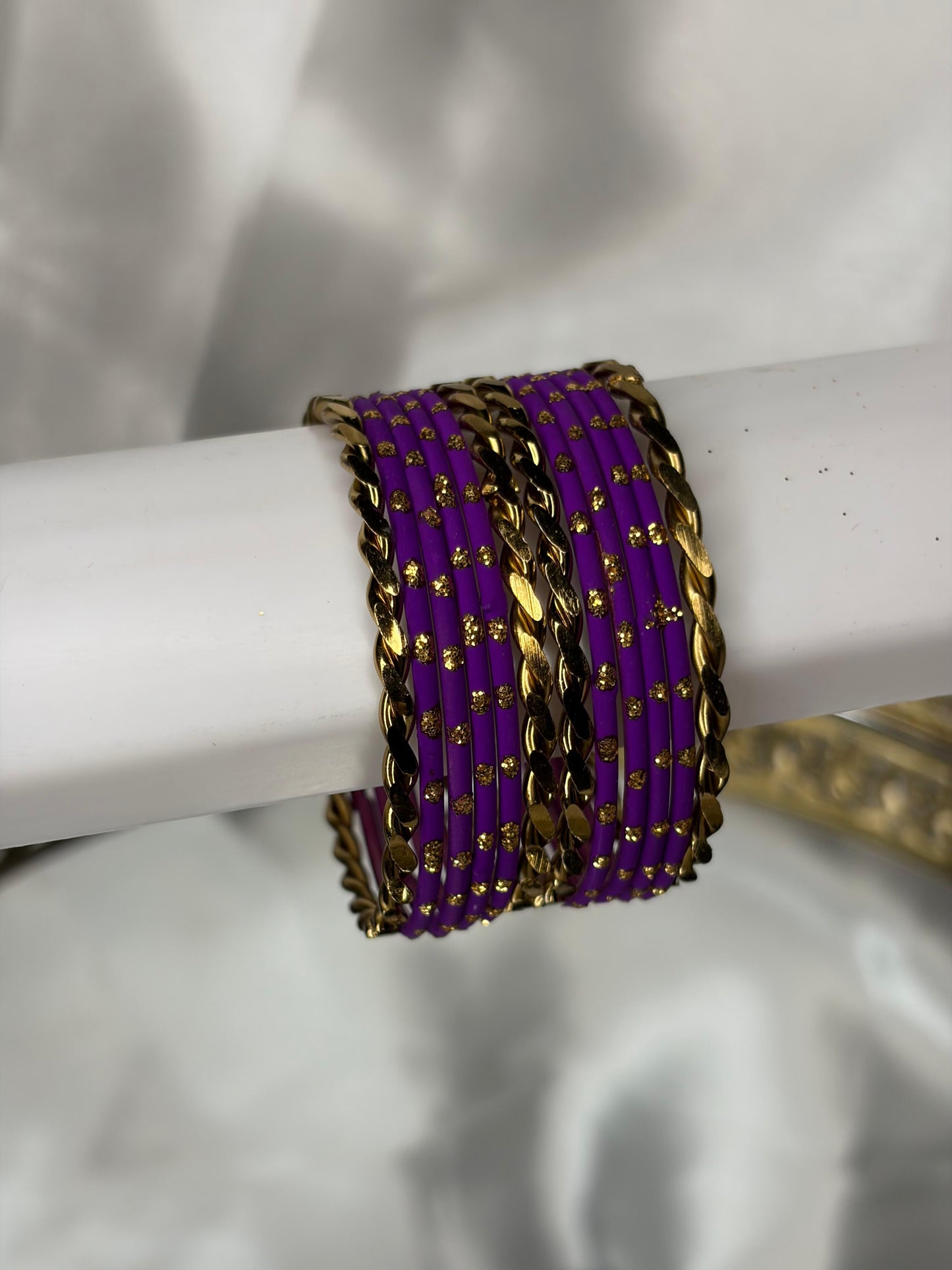 Twisted with Plain Colour Kids Metal Bangles