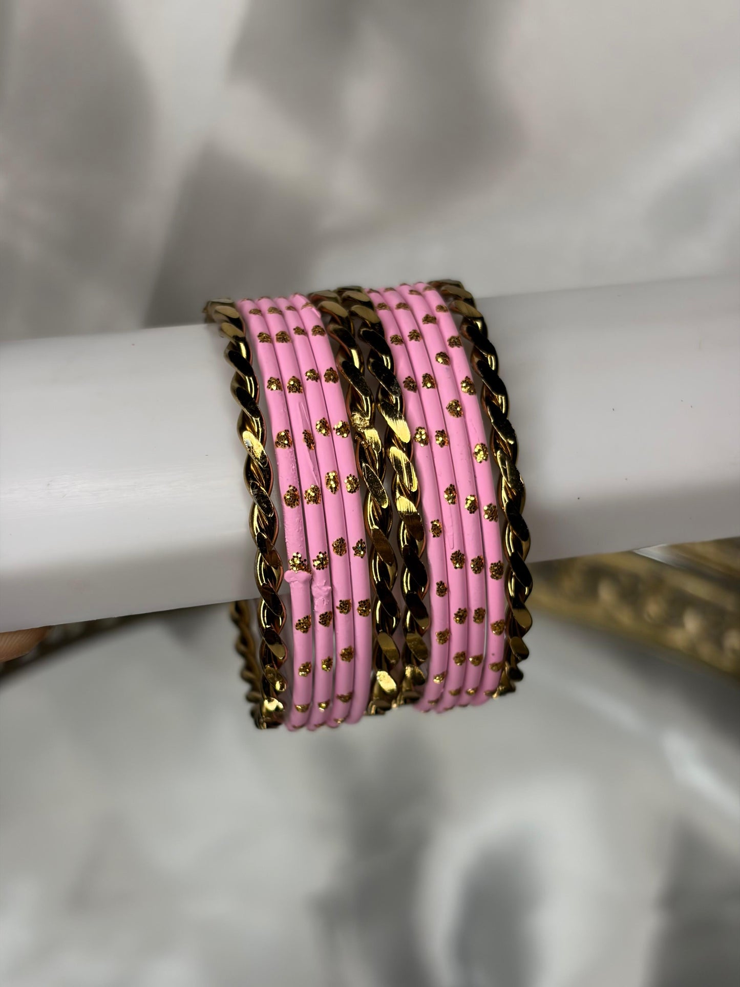 Twisted with Plain Colour Kids Metal Bangles